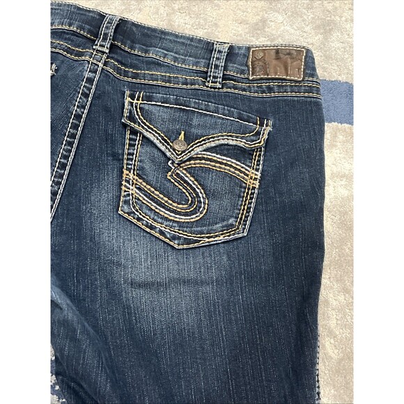 Silver Jeans McKenzie Crop Women's Size 20 Denim Cropped Capri - Picture 12 of 12